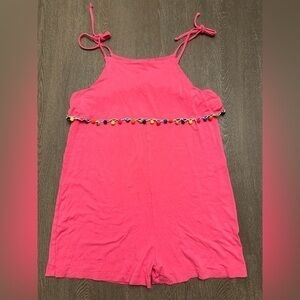 ASOS PINK PLAYSUIT WITH POMPOM DETAIL - Size 6 SKU:214